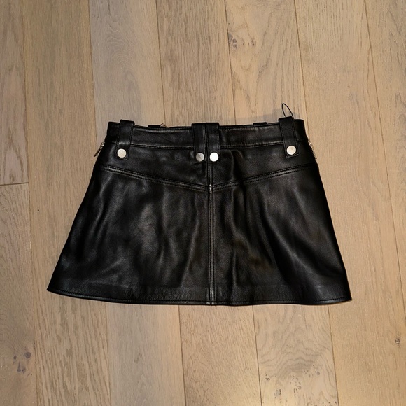 Dion Lee Leather Biker Mini Skirt - Picture 3 of 13
